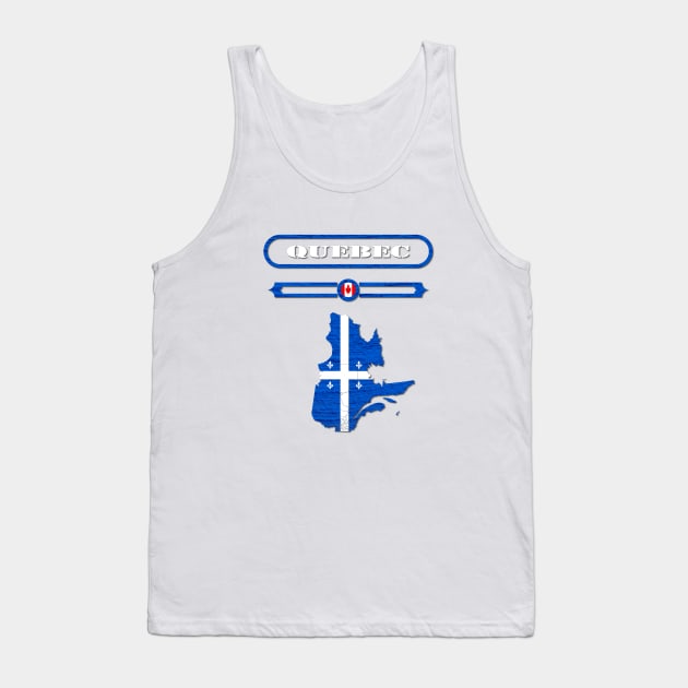 QUEBEC, CANADA, MAP OF QUEBEC. SAMER BRASIL Tank Top by Samer Brasil